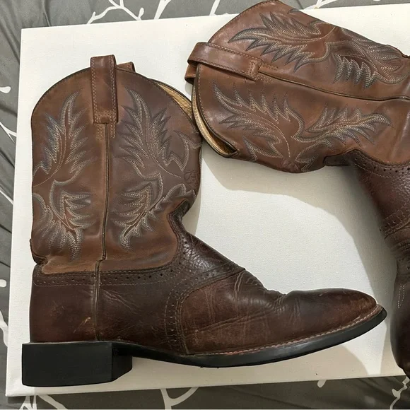 Ariat Heritage Stockman Western Boot Men's Round Toe Leather Boots Size 11.5 D - Picture 3 of 12